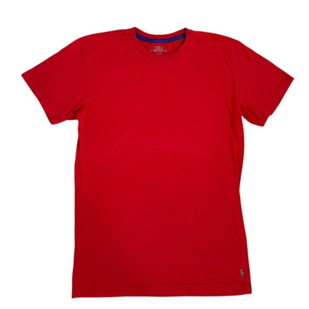Polo Ralph Lauren Red Logo Crewneck Short Sleeve Signature T-shirt Men's Small
